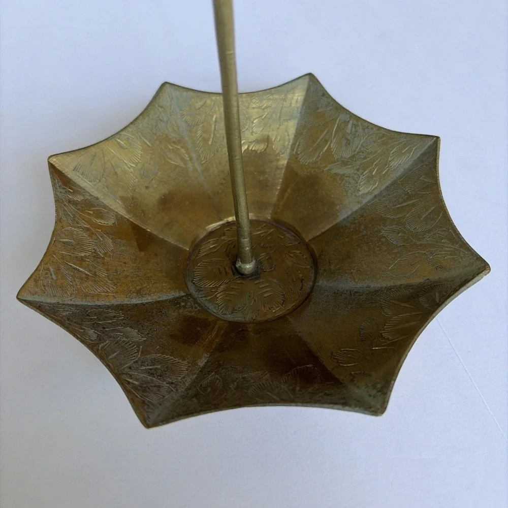 BRASS UMBRELLA TRINKET / RING DISH - Picture 8 of 11
